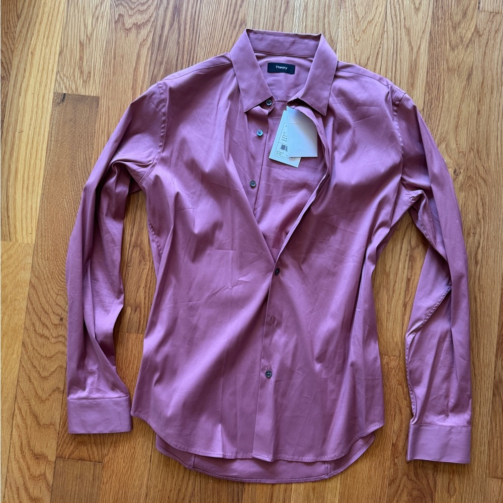 Theory Mauve Button-Up Shirt